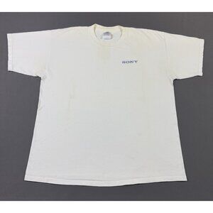 Rare Vintage 90s Y2K Sony Japan Playstation Technology White Shirt Promo XL Tee
